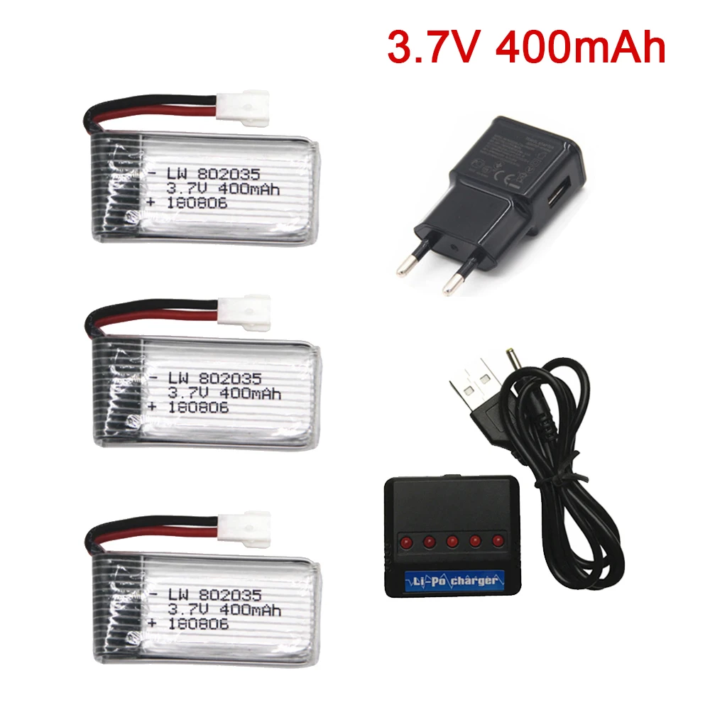 3 7 V 400mah батарея и (5 в 1) зарядное устройство для SYMA X15 X5A-1 X15C X15W H31 X4 H107 KY101 E33C E33 U816A V252