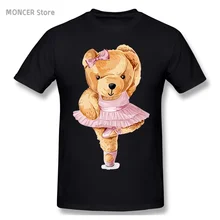 

Ballet Teddy Bear T Shirt Casual Man/women Tee T-Shirt Short Sleeve Cotton Tshirt