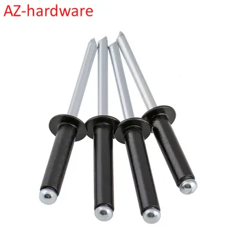 

Factory spot supply paint black pull nail open aluminum core rivet decoration nail pull rivet M2.4-M5 50Pcs