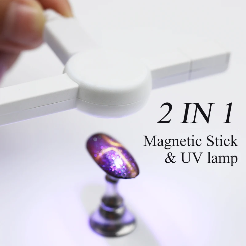 Nail Art 3W УФ-лампа магнитная палочка Maginet два в одном USB кабель мини отверждение 5D кошачий глаз Гель-лак для нейл-арта Маникюрный Инструмент