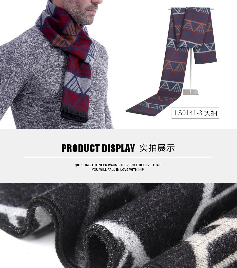 Man Scarf Business Affairs Leisure Time Man Scarf Quinquagenarian Pull Down Triangle Stripe Scarf