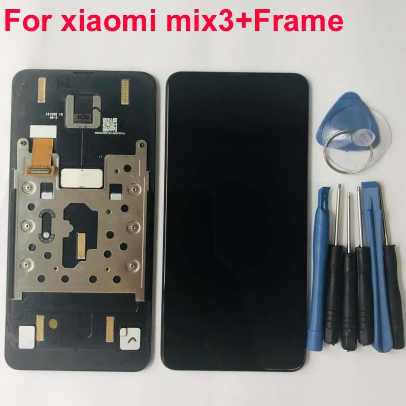 

Super Amoled For Xiaomi Mi Mix3 LCD Display 10 Touch Screen Panel XAIOMI Mix 3 LCD Digitizer Assembly Replacement with frame