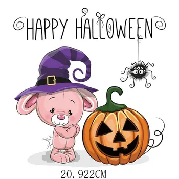 

Cute little animal patch Halloween hot transfer pattern DIY clothes T-shirt decorative decals