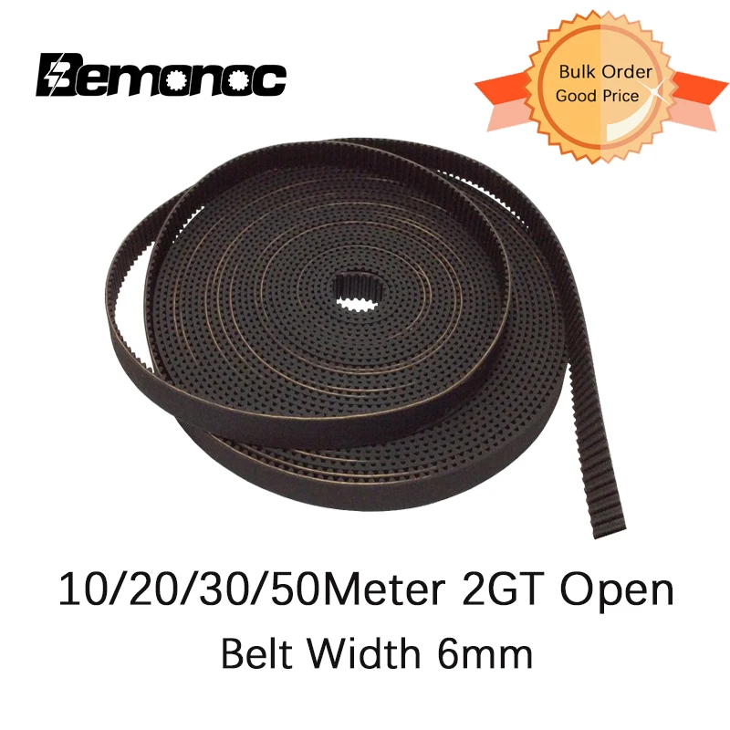Bemonoc GT2 открытый синхронный ремень синхронизации 2GT 6 ширина мм Резиновый