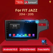 Junsun V1 Android 10.0 AI ses kontrolü 4G DSP araba radyo Multimidia Video oynatıcı GPS HONDA FIT caz için 2014 2015 hiçbir 2 din 2din