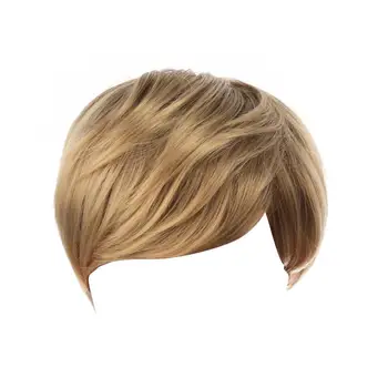 

Women Gold Blonde Synthetic Short Curly Wavy Bob Party Wig Hair Afro L2B2