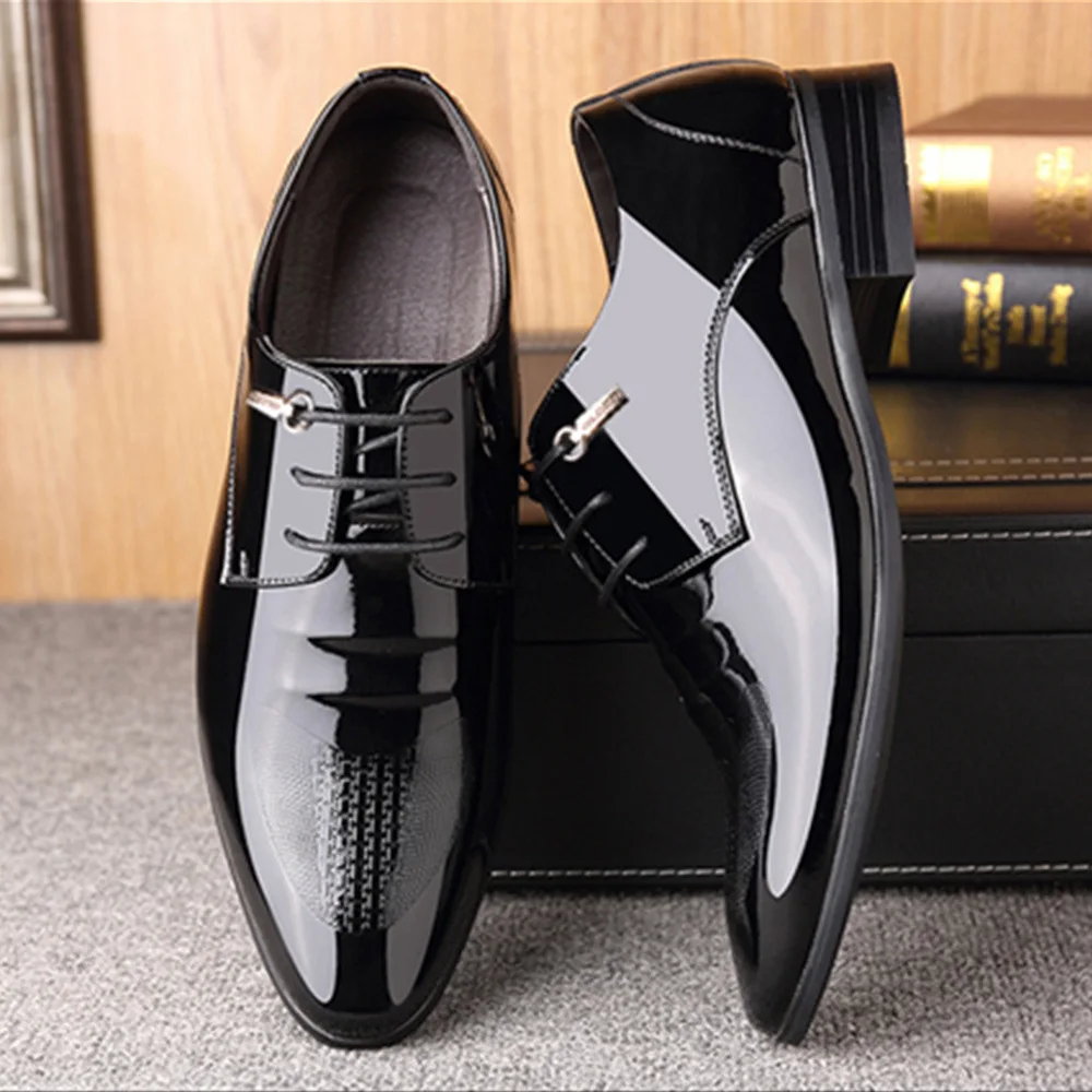 mens black patent leather dress shoes