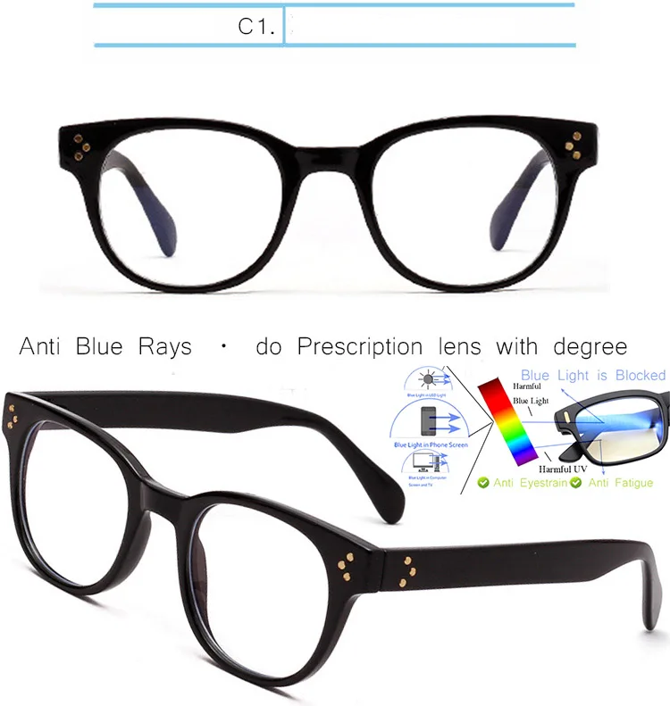 IVSTA компьютерные очки, анти-синий светильник, блокирующий круглый кошачий глаз, женские Синие лучи, игровая оптическая оправа для близорукости, для мужчин и женщин