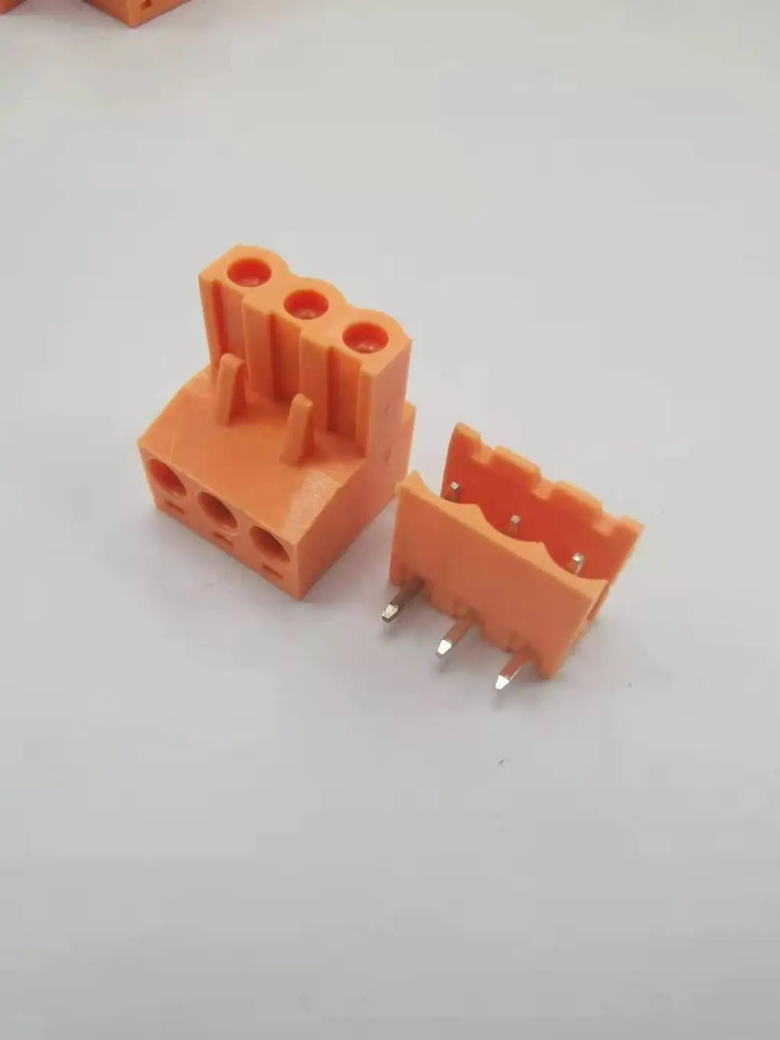 orange plug type terminal distance 5.08mm bent pin male and female 2p-10p pcb terminal