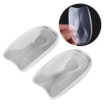 

1 Pair Flexible U Shape Silicone Gel Heel Pads Relieve Foot Pain Protectors Non Slip Spur Cushion Plantar Fasciitis Remission A4
