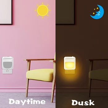 

Practical Smart Mini Home Led Hallway Portable Adjustable Brightness Durable Slide Switch Plug In Bedroom Garage Night Light