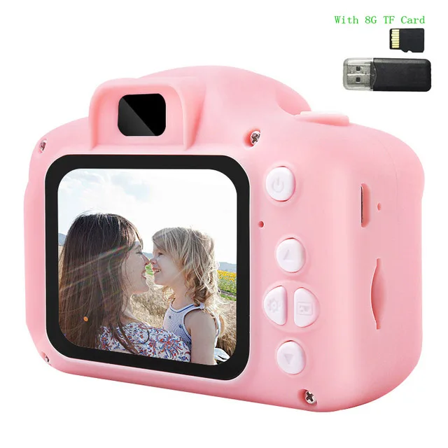 2 Inch HD Screen Chargable Digital Mini Camera Kids Cartoon Cute Camera Toys Outdoor Photography Props for Child Birthday Gift 24