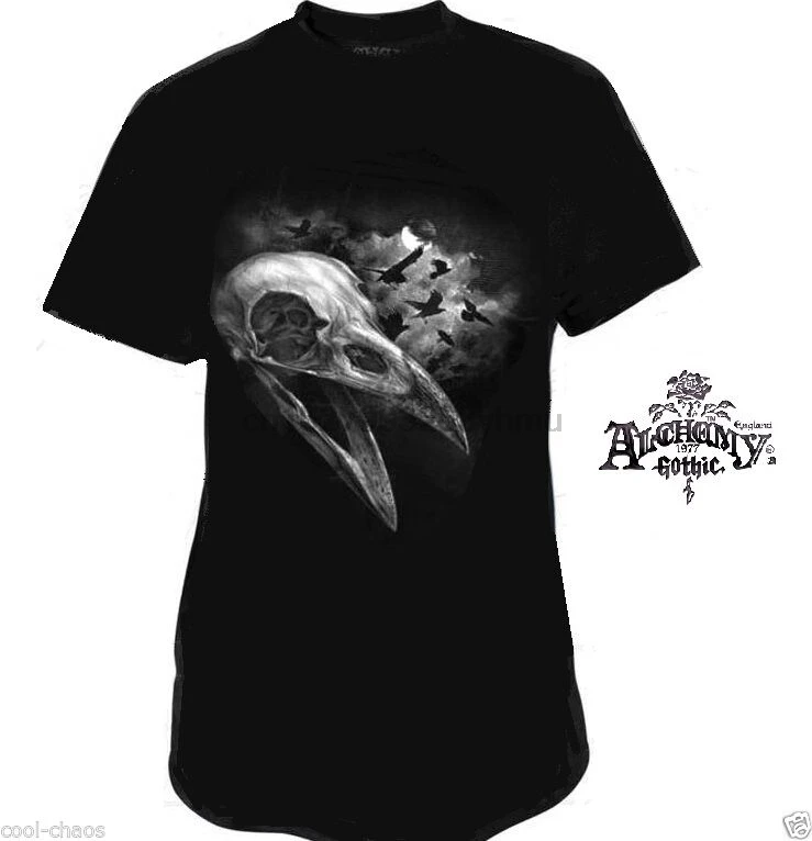 Corvus Skull Murder of Crows футболка с Рэйвен Размер M Alchemy готическое искусство Новинка! |
