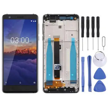 

LCD Screen and Digitizer Full Assembly with Frame & Side Keys for Nokia 3.1 TA-1049 TA-1057 TA-1063 TA-1070(Black)