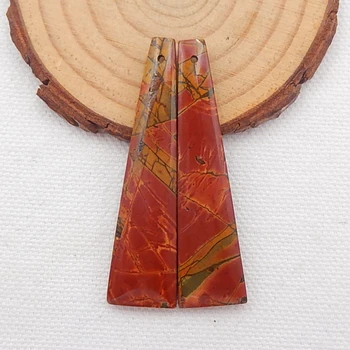 

Hot Sale Multi-Color Picasso Jasper Gemstone Earring Bead,52x14x5mm，9.6g