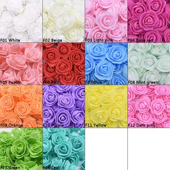 

100Pcs/Lot 3cm PE Foam Rose Multi-use Artificial Flower Heads Handmade DIY Wreath Wedding Decoration Home Garden Supplies