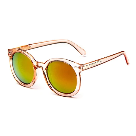 Новые модные очки в крупной оправе ретро солнцезащитные очки Винтажные Солнцезащитные очки женские мужские для отдыха путешествия Защита - Цвет оправы: Золотой