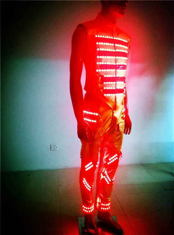 rgb color change lumious Led Light costume Lumious stage dance wear party show men singer dancer concert clothing | Дом и сад
