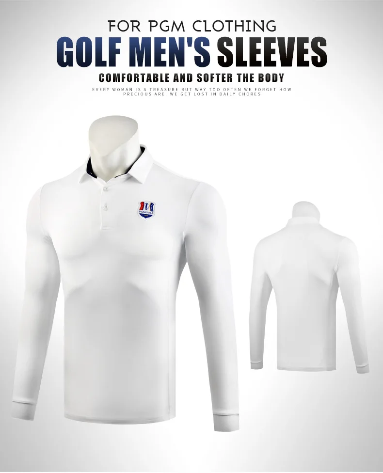 Осенне-весенняя Мужская футболка с длинными рукавами, облегающая одежда для гольфа, дышащая мягкая спортивная одежда, рубашки M-XXL D0834