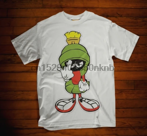 Мужская футболка MARVIN THE MARTIAN в стиле ретро белая (1) |
