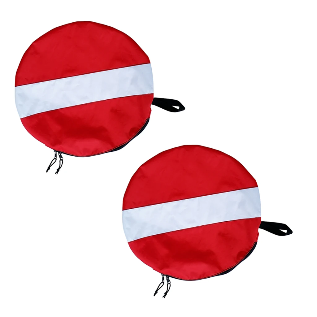 2pcs Zipper Dive Flag Scuba Diving Hose Mouthpiece Regulator Equip Gear Bag