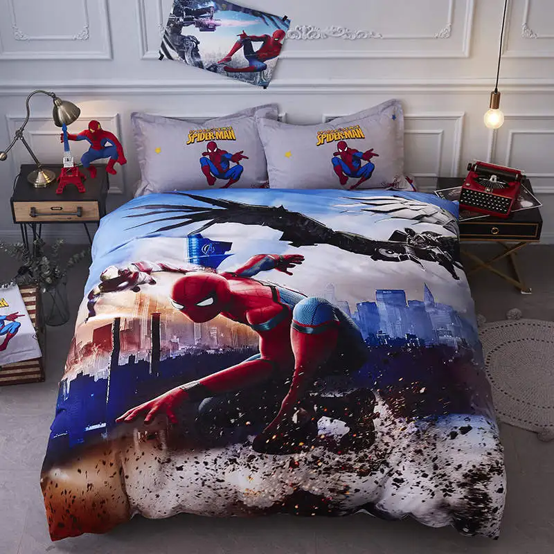 BEDDING 2 Disney marvel, Железный человек, постельное белье, Твин, 3d одеяло, набор, Королевский размер, для мальчика, покрывало для взрослых, одиночное, хлопок, пододеяльник, Мстители - Цвет: BEDDING 2