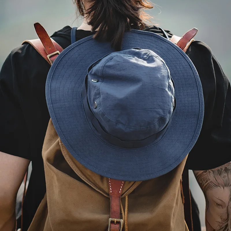 Maden Solid Biru Taktis Boonie Hat 