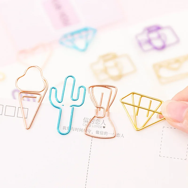 Paper clips Book clips Mini bookmark Decorative Metal Creative Clips Paperclips Bookmark 10pcs/lot
