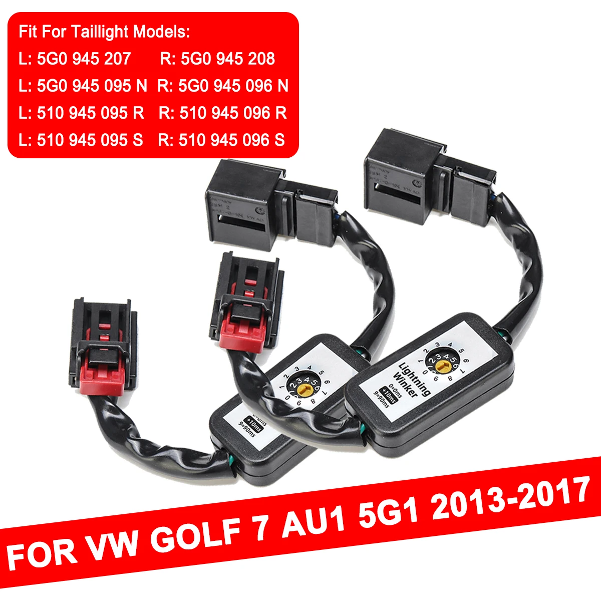 2 шт./компл. подходит для Volkswagen VW Golf 7 2013- Динамический указатель поворота светодиодный фонарь дополнительный модуль кабель провод Harnes