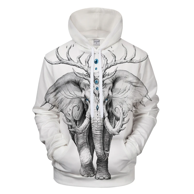 

Elephant Soul 3d Print Hoodies Fashion Men Harajuku Funny Sweatshirts Streetwear Hip Hop Quality Plus Size Autumn Clothes