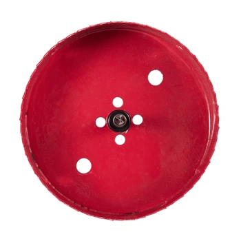 

6mm Drill Bit 130mm Cutting Diameter Hole Saw Red for Drilling Wood