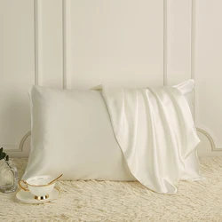 Luxurious Natural Silk & Lyocell Pillowcase - 48x74cm (White)