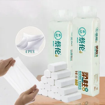 

Practical 14 Rolls Home Bath Paper Bath Toilet Roll Paper Toilet Paper White Toilet Paper Roll Tissue 4 Ply Paper Towels Tissue