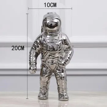 

Sales Astronaut Sculpture Space Man Flower Vase Rocket Ceramic Material Cosmonaut Statue Fashion Home Furnishing Articles L3245