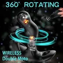 360 ° rotierenden Vibrierende Männliche Prostata Massage Anal Plug ButtPlug G-Spot Stimulieren Drahtlose Fernbedienung Sex Spielzeug Für mann Homosexuell
