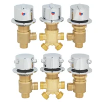 Bathtub Tap Brass Switch Control Valve Cold&Hot Shower Mixer Faucet Split 2 Way Water Divide Bathroom Cabinet Crane 1