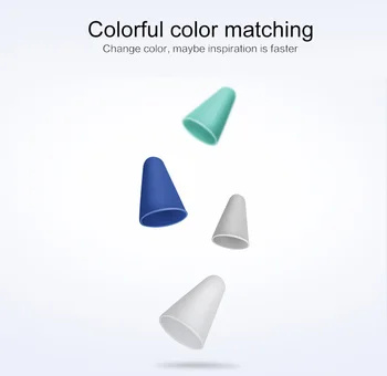 

New Colorful 4 pcs Silicone Replacement Tip Case Nib Cover Skin For Apple Pencil Protective Case for Touchscreen Pen