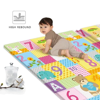 Mat for Children Foldable Children Carpet Cartoon Baby Play Mat Kids Room Carpet Xpe Puzzle for Nursery Baby Activity Surface 3