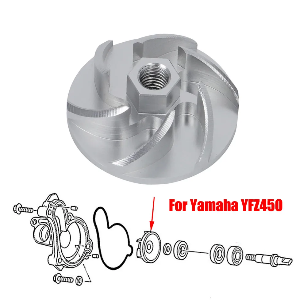 BilletAluminumPumpWaterImpellerATVForYamahaYFZ450YFZ450YZ250