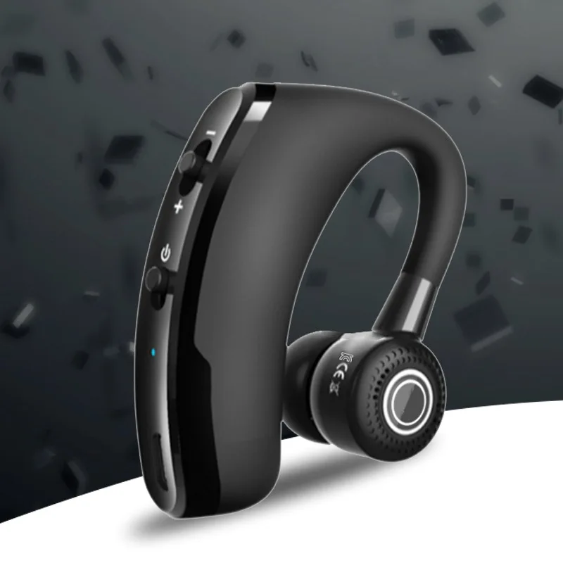black Бизнес громкой связи Висячие беспроводной CSR Bluetooth гарнитура с микрофоном новое поколение музыки наушники для спорта вождения - Цвет: black