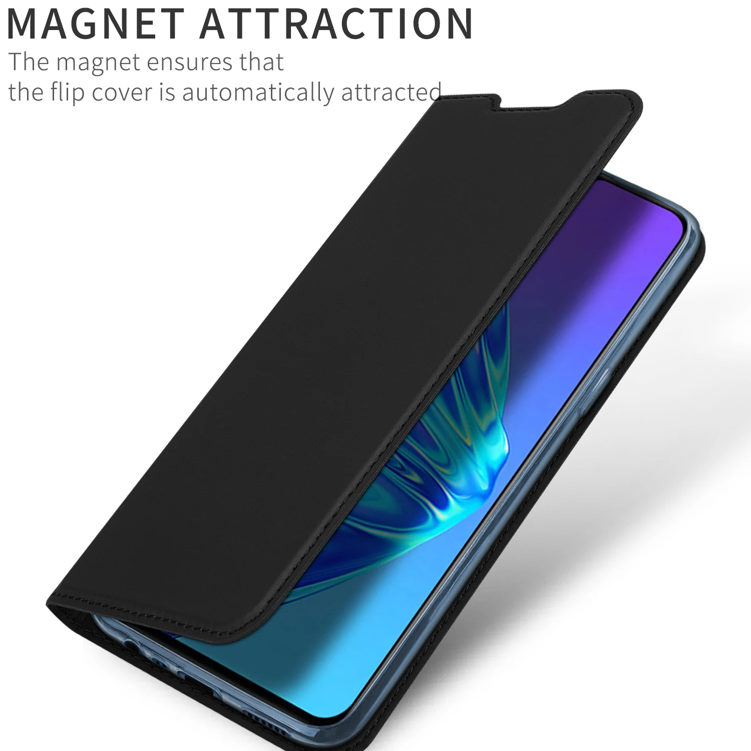 Чехол-книжка для OPPO Realme 5 и 5 Pro, чехол-кошелек с подставкой из искусственной кожи, Мягкий бампер, защитный чехол с отделением для кредитных карт