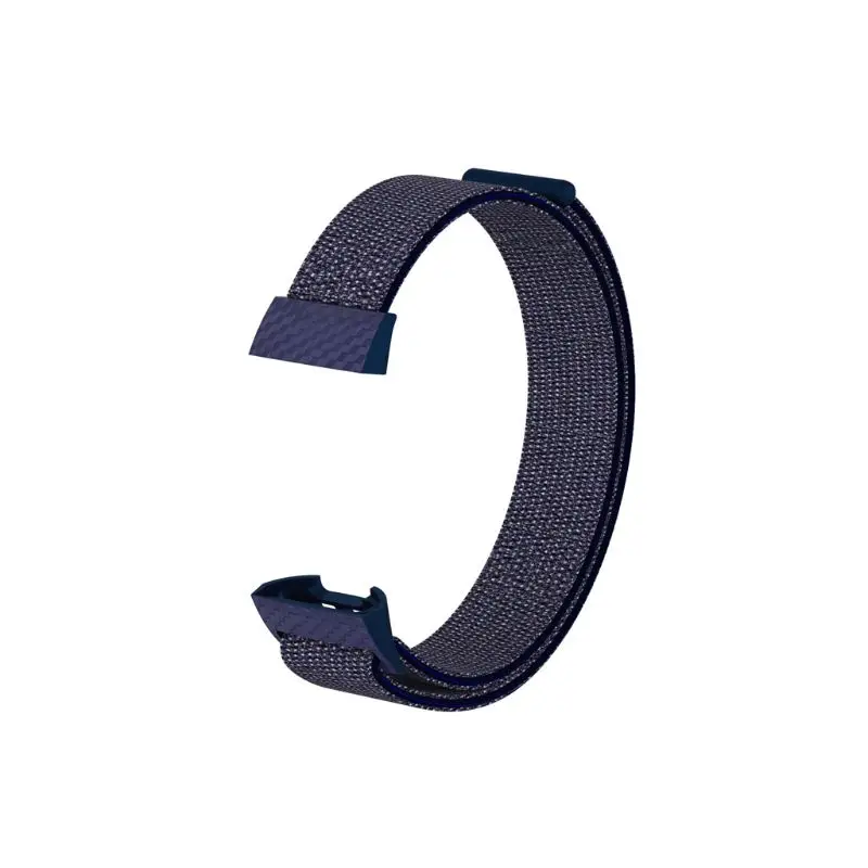Модный сменный спортивный нейлоновая петля ремешок из искусственной кожи для Fitbit Charge 3 браслета T4MD - Цвет ремешка: Dark Blue