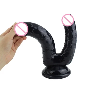 China Manufacturer Suction Cup Realistic Double Dildo Flexible Big Penis Sexy Goods Sex Toys for Women Adults 18 Lesbian Couples Vagina Anal Shop Exporters Suction Cup Realistic Double Dildo Flexible Big Penis Sexy Goods Sex Toys for Women Adults 18