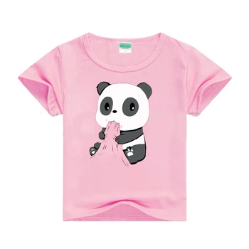 

Hungry Panda Pink Girls Clothes Kids Summer T Shirt for Boys Cute Cartoon Funny Tshirt Children's Toddler Short Sleeves Tops Tee