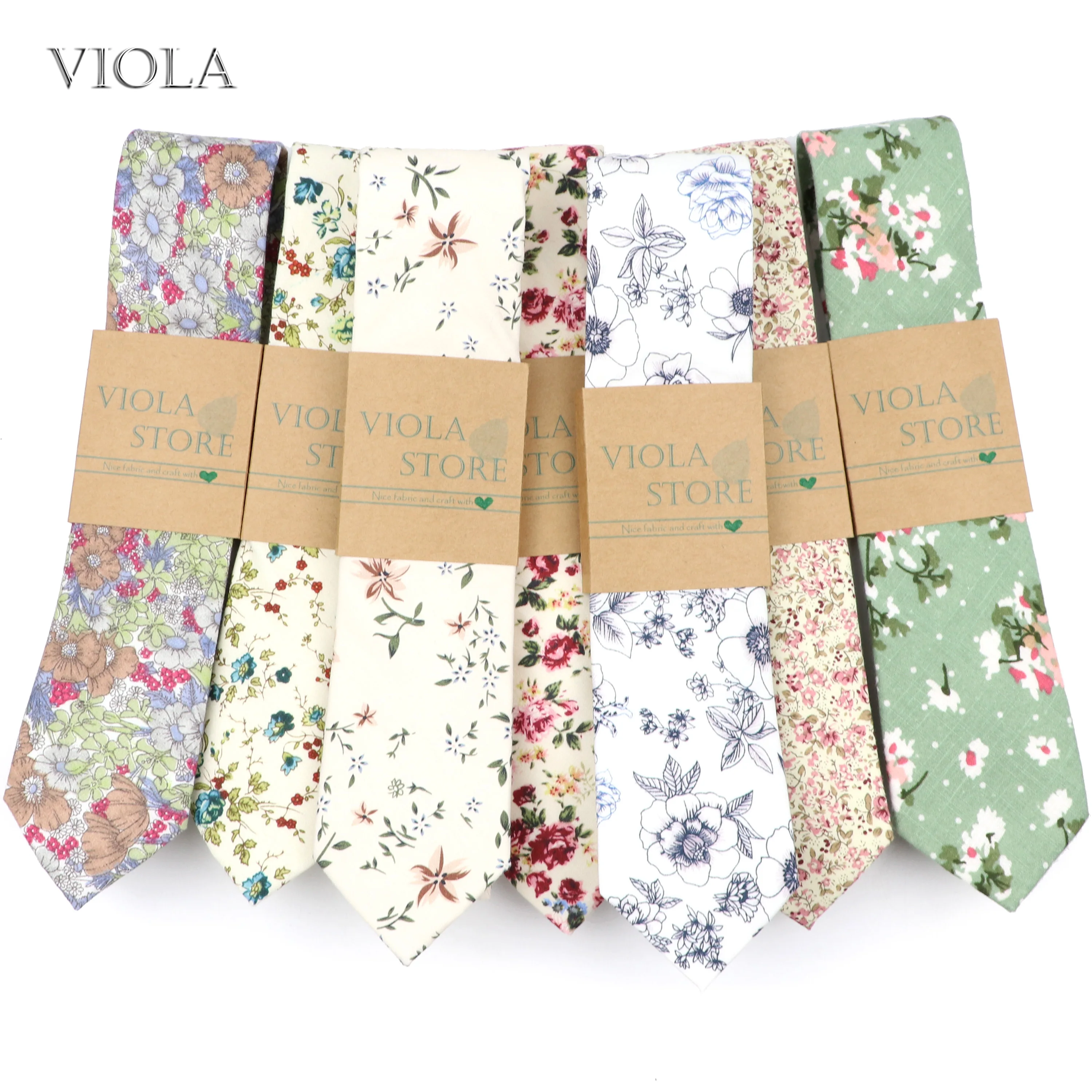 Neck Ties 6cm 100% Cotton for Women&Men Wedding Grooms Suit