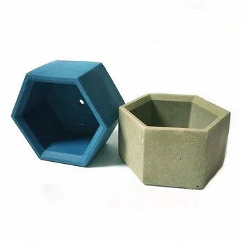 

Cement mold for Large flower pots silicone molds for Concrete diy hexagon concrete mould garden