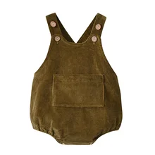 

Baby Bodysuits 100%Cotton Newborn Boys Girls Jumpsuit Outfits Sleeveless Toddler Infant Clothing Solid Sling Fashion Pocket Tops