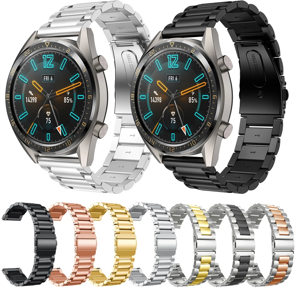

Straps For Huawei Watch GT/GT 2E Watch Bands For Xiaomi Huami Amazfit Stratos 2/2S Bracelet 22MM Stainless Steel Belt Wristband