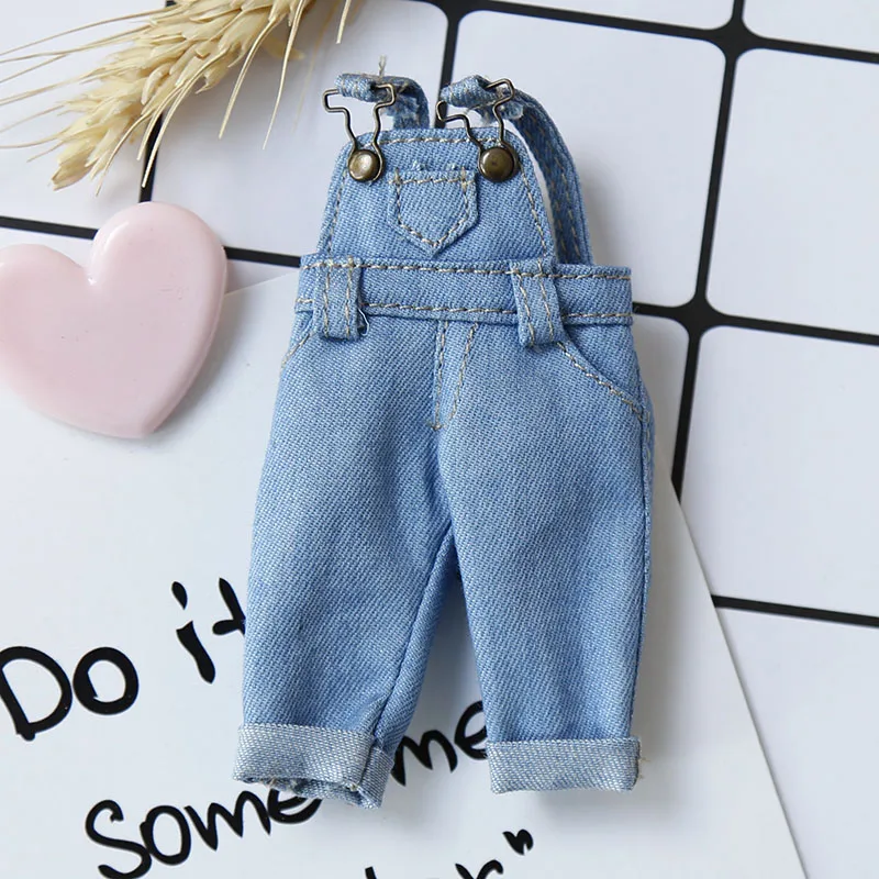 ob11 doll clothes  bjd clothes  Fashion strap denim trousers for obitsu11,piccodo, GSC,  1/12bjd doll clothes accessories pants 6