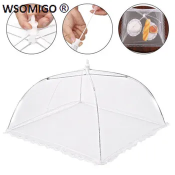 

1pcs Kitchen Accessories Square Dish Cover Food Cover Mesh Folding Table Cover Fly Cover Kitchen Gadget Insulation Dish Cover-D